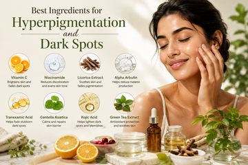 Skincare ingredients commonly used for hyperpigmentation and dark spots