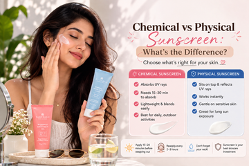 Chemical vs physical sunscreen comparison for different skin types