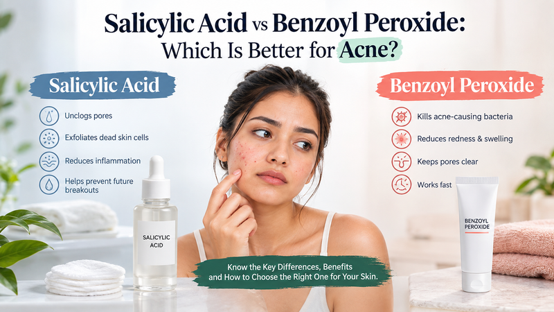 Salicylic acid vs benzoyl peroxide comparison for acne treatment