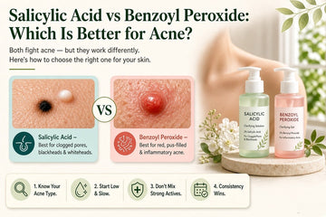 Salicylic acid and benzoyl peroxide acne treatments.