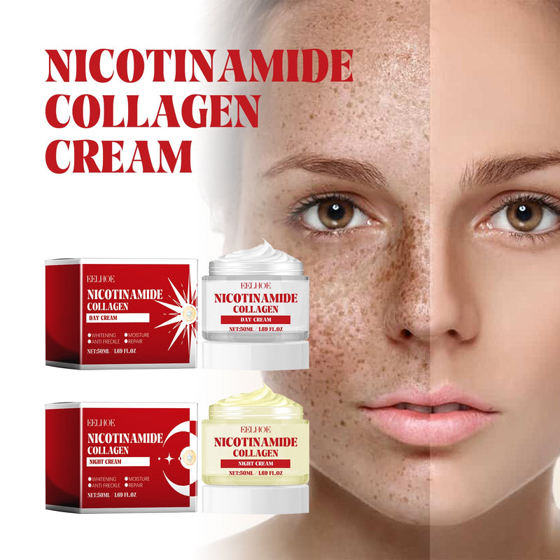 Nicotinamide Collagen Cream, Hydrating Whitening Skin Repair Melanin Day Cream Night Cream