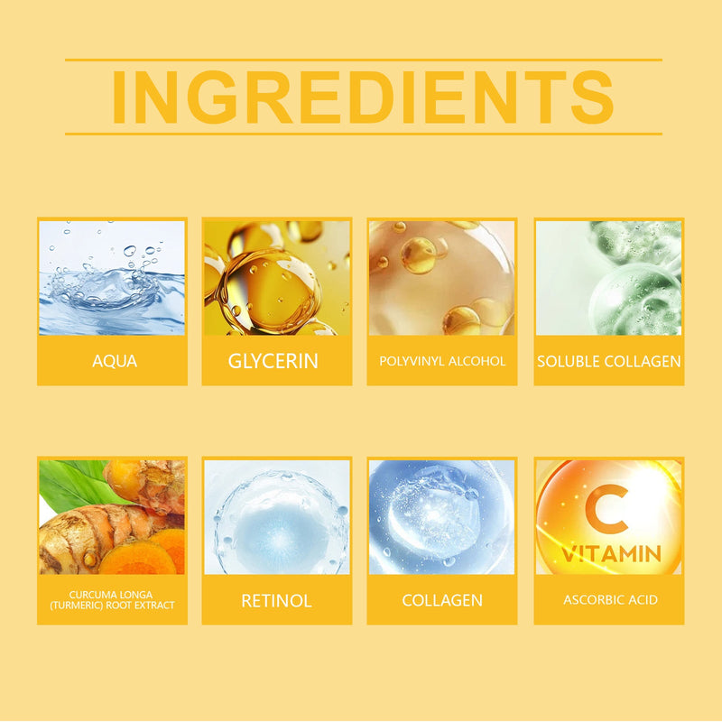 Hoygi Turmeric Collagen Peel-Off Mask (With Scraper) Gently Exfoliates, Nourishes, Moisturizes, Hydrates And Firs The Skin Mask