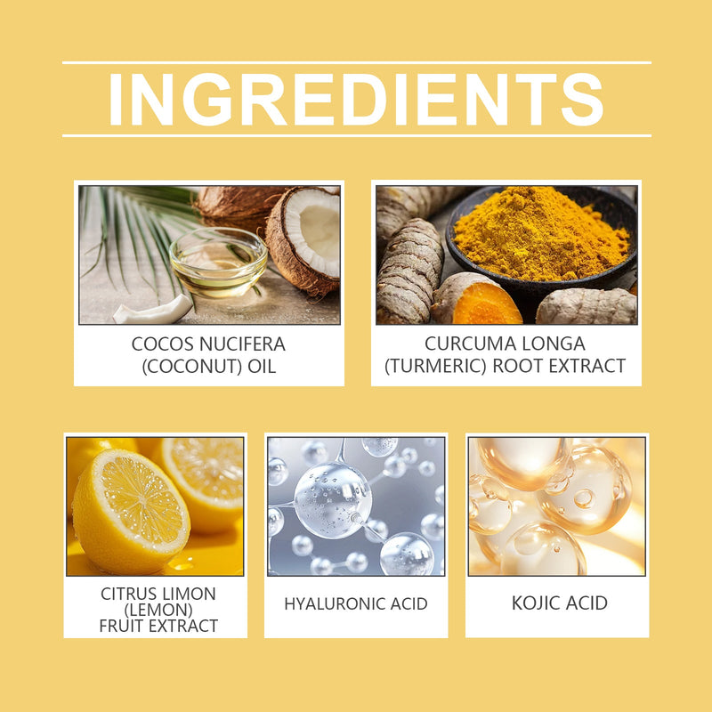 EELHOE Lemon Turmeric Acid Soap, Gently Cleanses, Moisturizes And Brightening Skin Square Cleanser