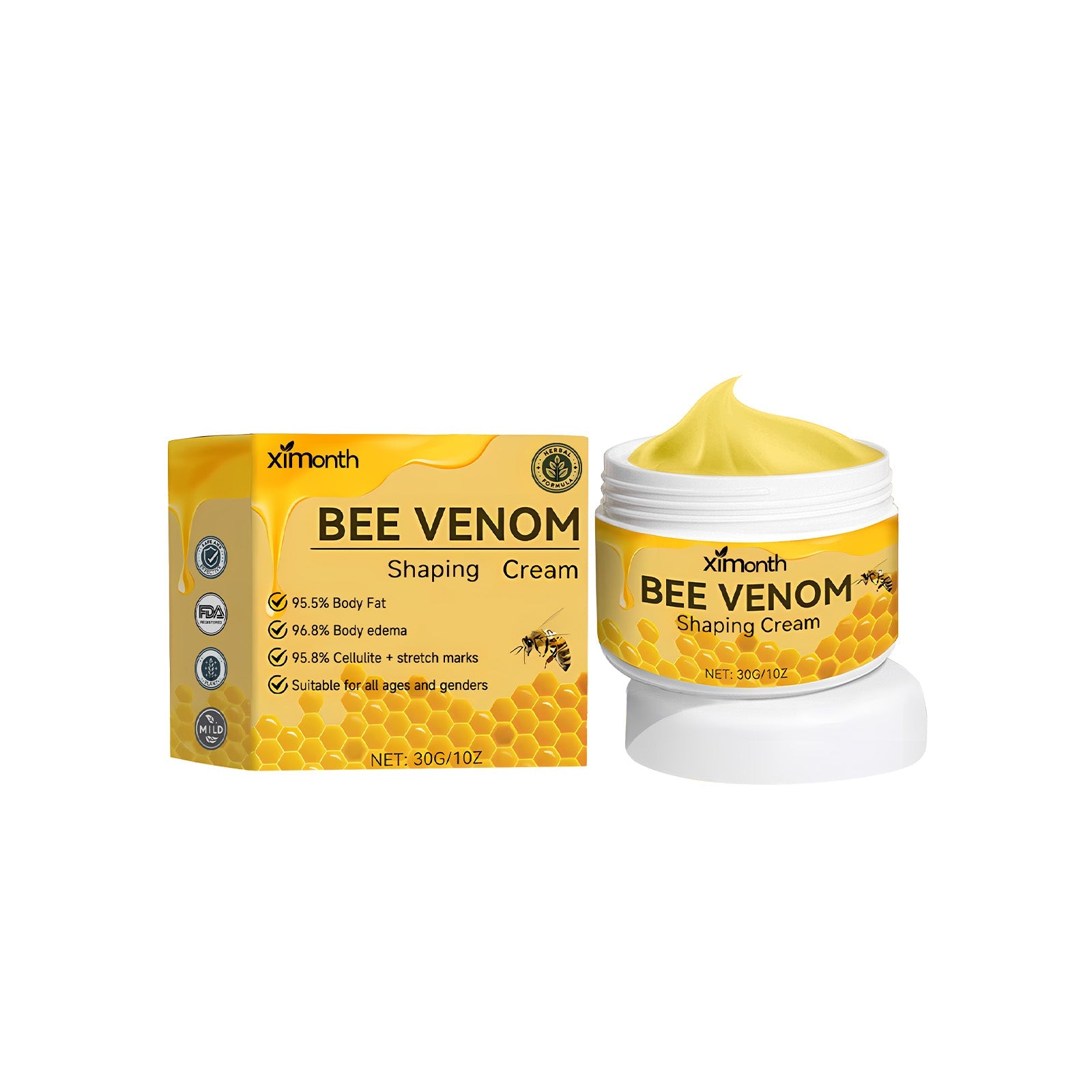 Bee-Poison Slimming Cream For Curves, Slimming And Firming Skin, Big Belly And Body Sculpting Cream