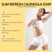 Oceaura Refreshing Calendula Soap, Refreshing, Light And Gentle Cleansing Skin Shaping Cleansing Soap