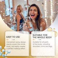 Gold And Silver Glitter Spray Series Long-Lasting Shine Natural Stereoscopic Body Highlight Shine Spray
