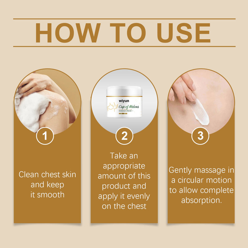Wiyun Breast Massage Cream, Daily Gentle Body Massage Nourishing Women's Breast Massage Cream