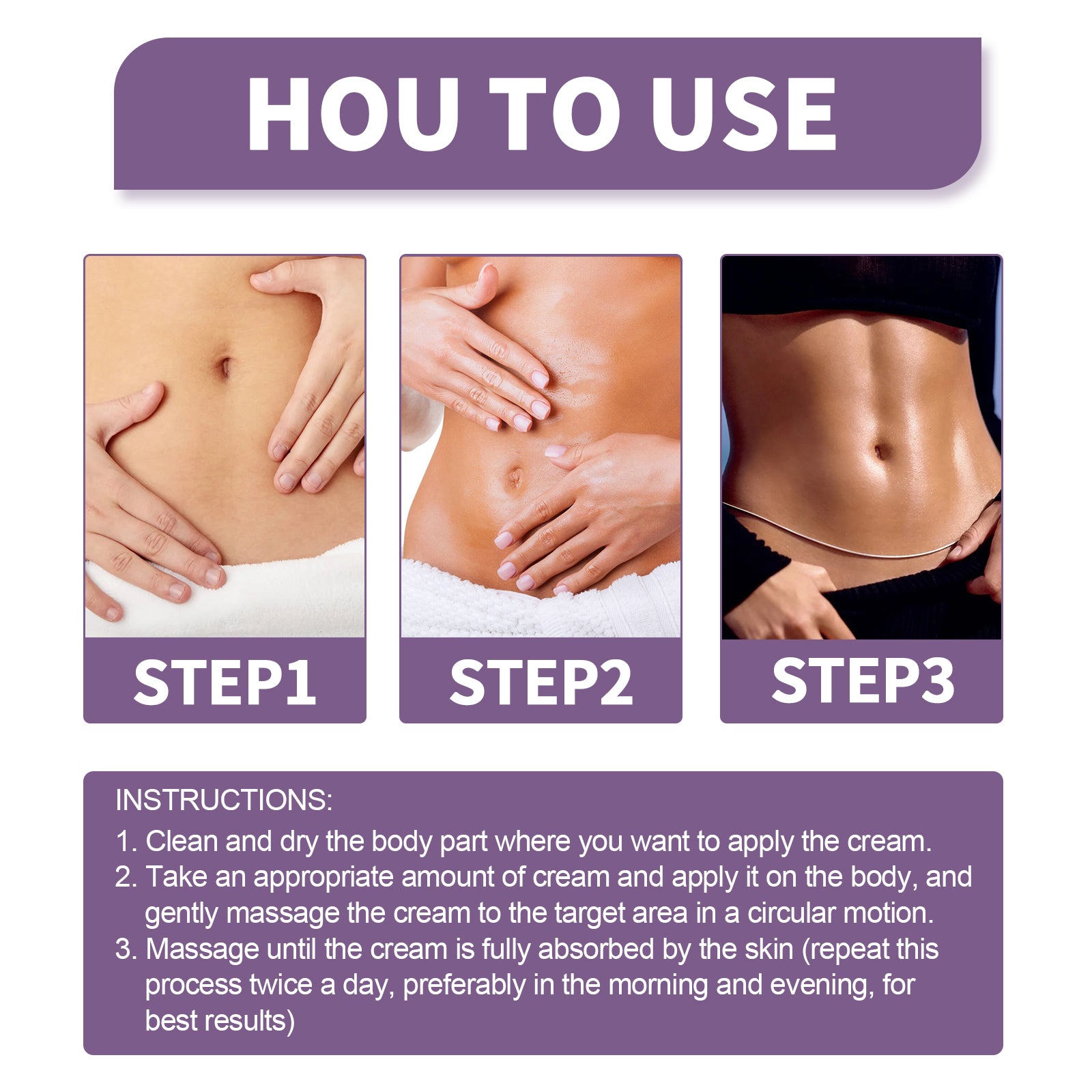 Purple Leaf Slimming Cream Body Shaping And Firming Skin Small Waist Slim Curves Body Slimming Moisturizer