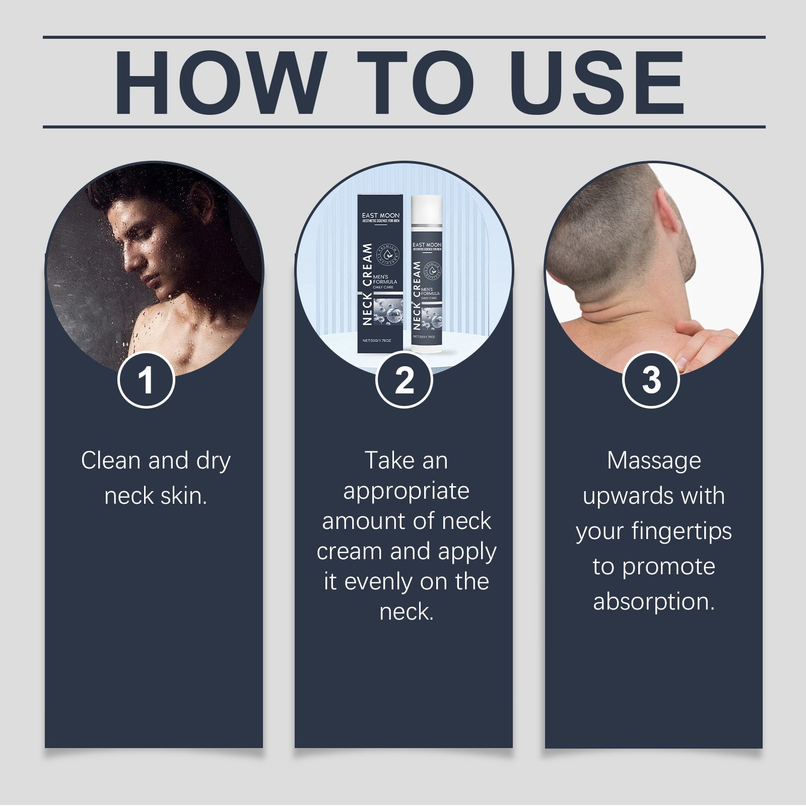 East Moon Men's Neck Moisturizing Care Cream, Hydrating And Firming Skin, Reducing Neck Wrinkles, Nourishing Care Cream