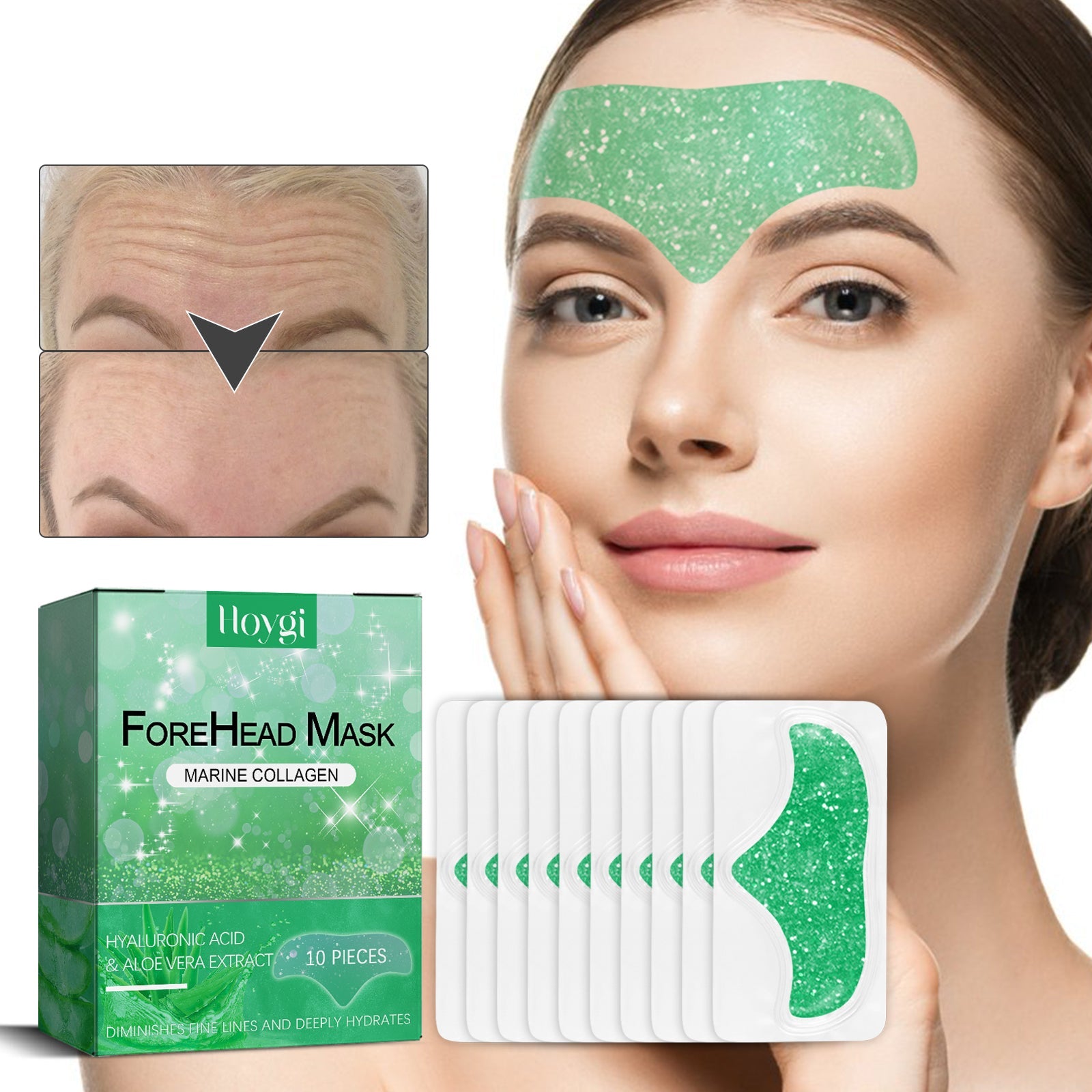 Forehead Mask, Fade Fine Sichuan Lines Smooth Forehead Wrinkles Moist Firming Skin Frontal Membrane