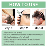 West&Month Strengthening Roll On Hair Essential Oil, Scalp Massage Moisturizing Hair Roots Thickening Hair Care Ball Essential Oil