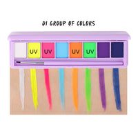 HANDAIYAN Water Soluble Body Paint Eyeliner Eyeshadow Ultraviolet Glow Paint Face Body Pigment