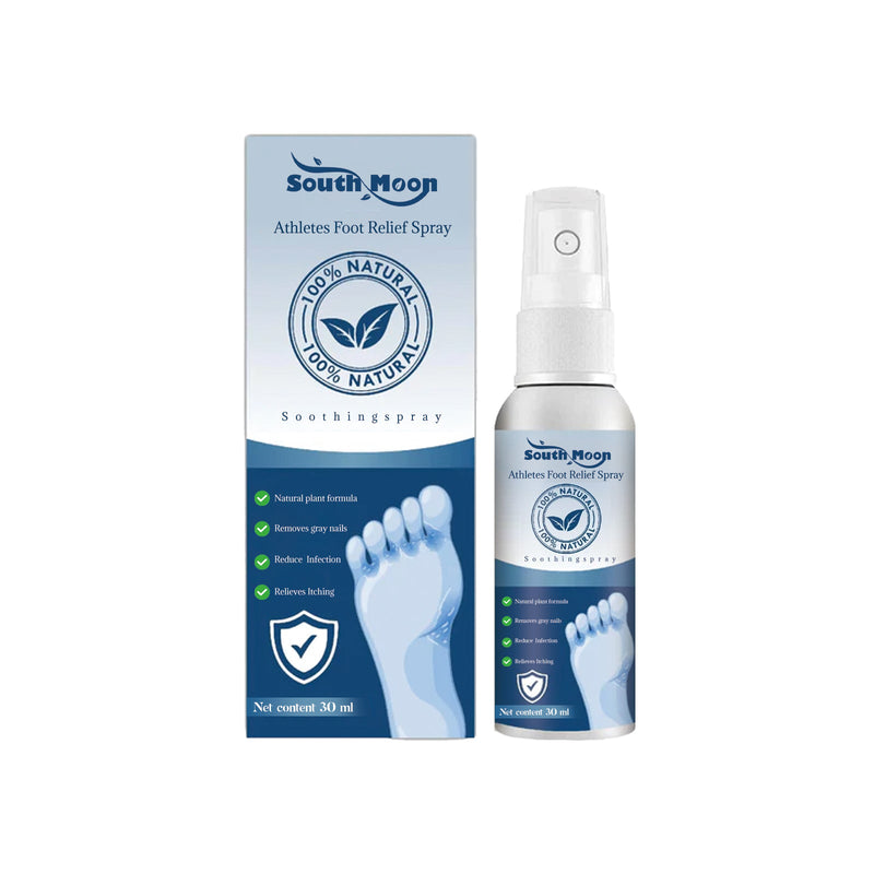 South Moon Athletes Foot Relief Spray, Relieve Foot Sweat Foot Itching Peeling Gray Nails Foot Odor Moisturizing Care Spray