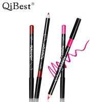 Qibest Fashion Black Rod Waterproof 12 Colors Lip Liner Lipstick Pen