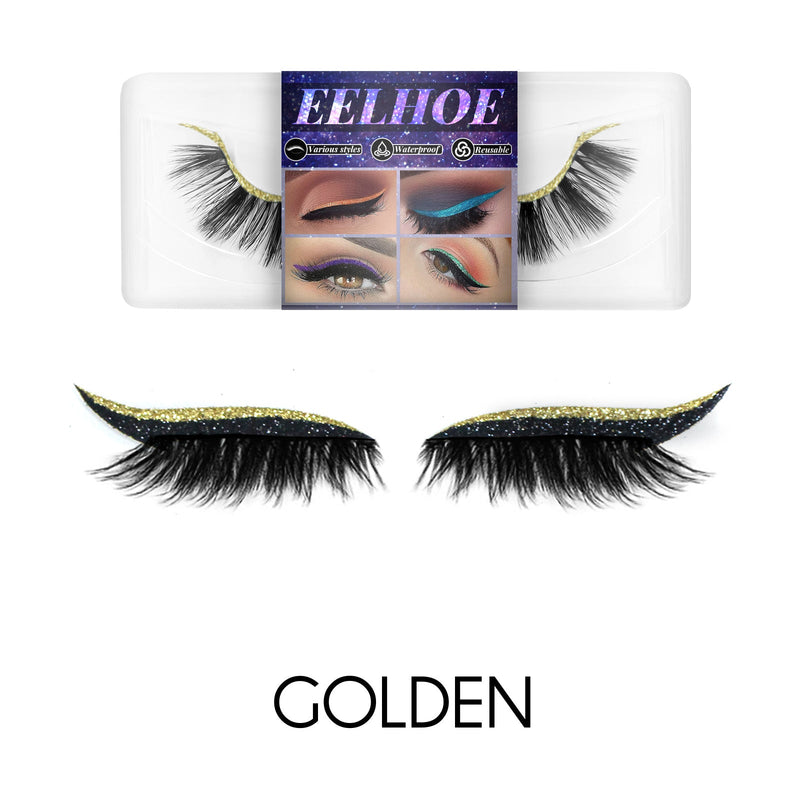 Eyeliner And Eyelash Stickers, Self-Adhesive False Eyelashes With European And American 3d Eyelash Eyeshadow Eyeliner