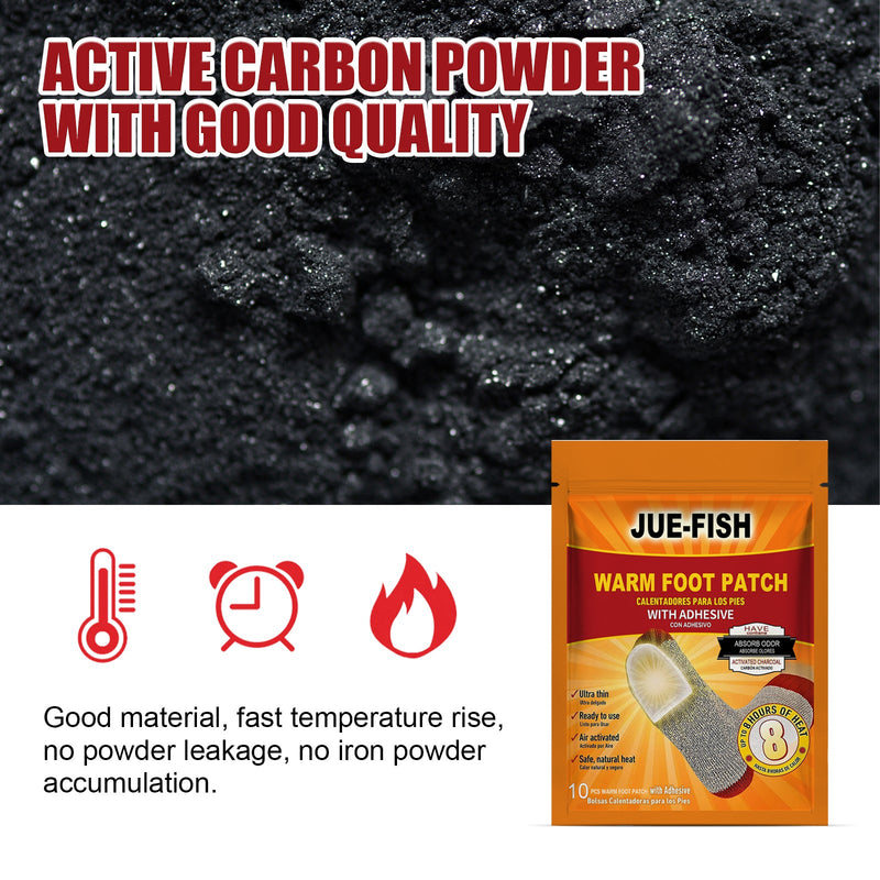 Jue-Fish Foot Warm Patch, Warm Portable Disposable Heat And Cold Warm Foot Patch
