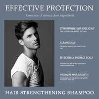 East Moon Men's Shampoo Deep Clean Moisturizing Root And Scalp Massage Nourishing Treatment Shampoo