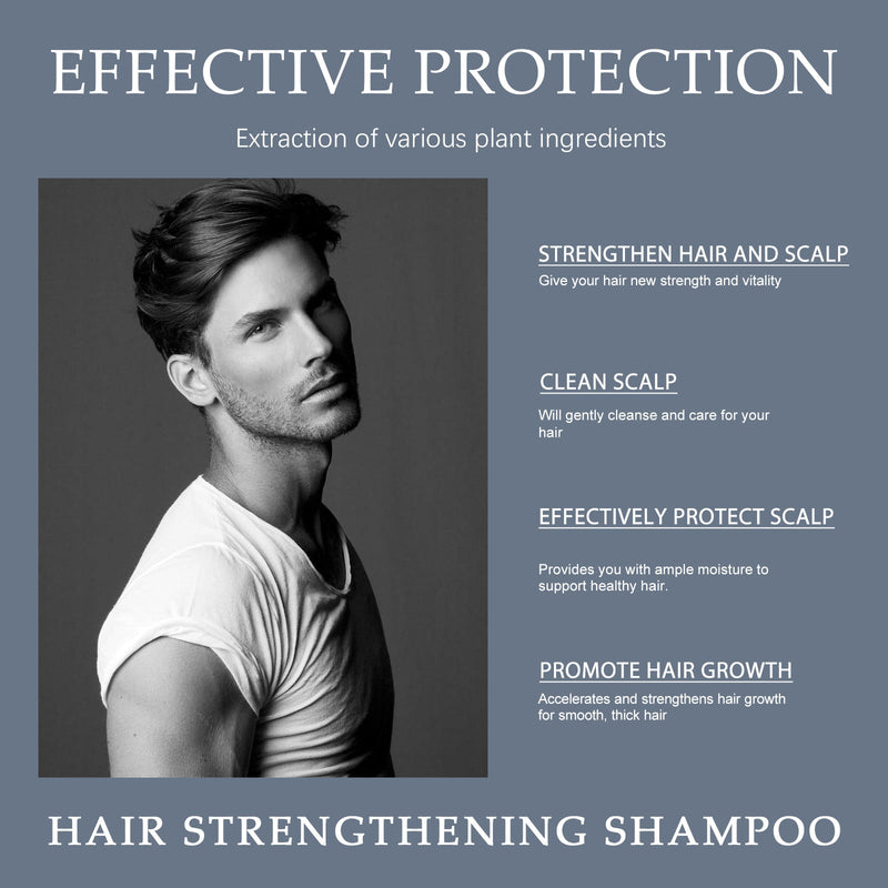 East Moon Men's Shampoo Deep Clean Moisturizing Root And Scalp Massage Nourishing Treatment Shampoo