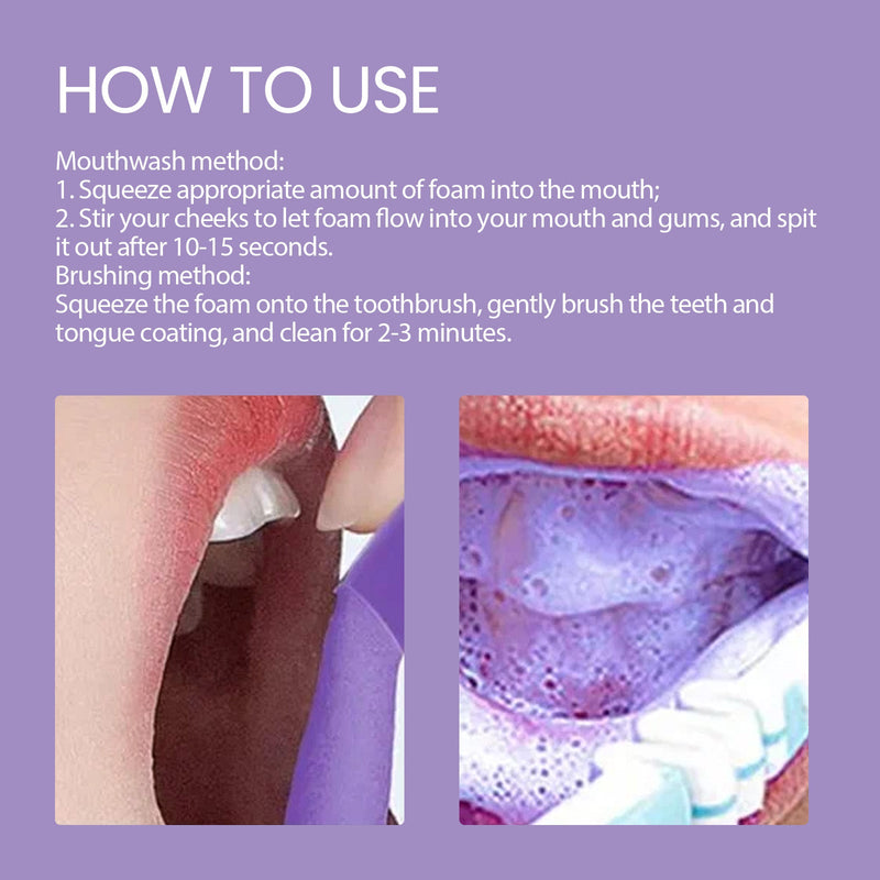 EELHOE Purple Corrector, Deeply Clean Tartar Very Well Tartar Yellow Teeth Care For Oral Health Care