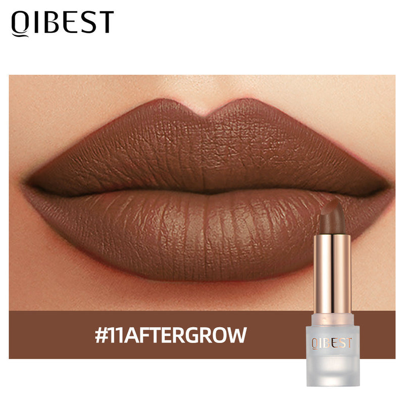 QIBEST Lipstick Velvet Matte Lipstick Not Easy To Fade Easy To Color Matte Lipstick