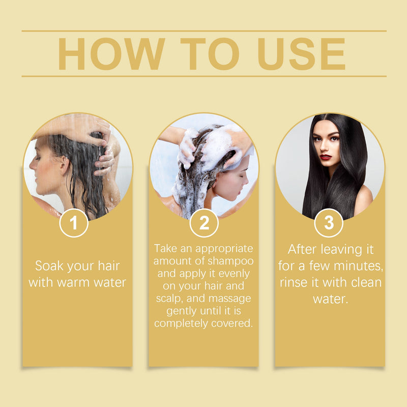 dark hair shampoo, smooth and nourishing hair roots to improve dry and frizzy dark hair hair shampoo at the end