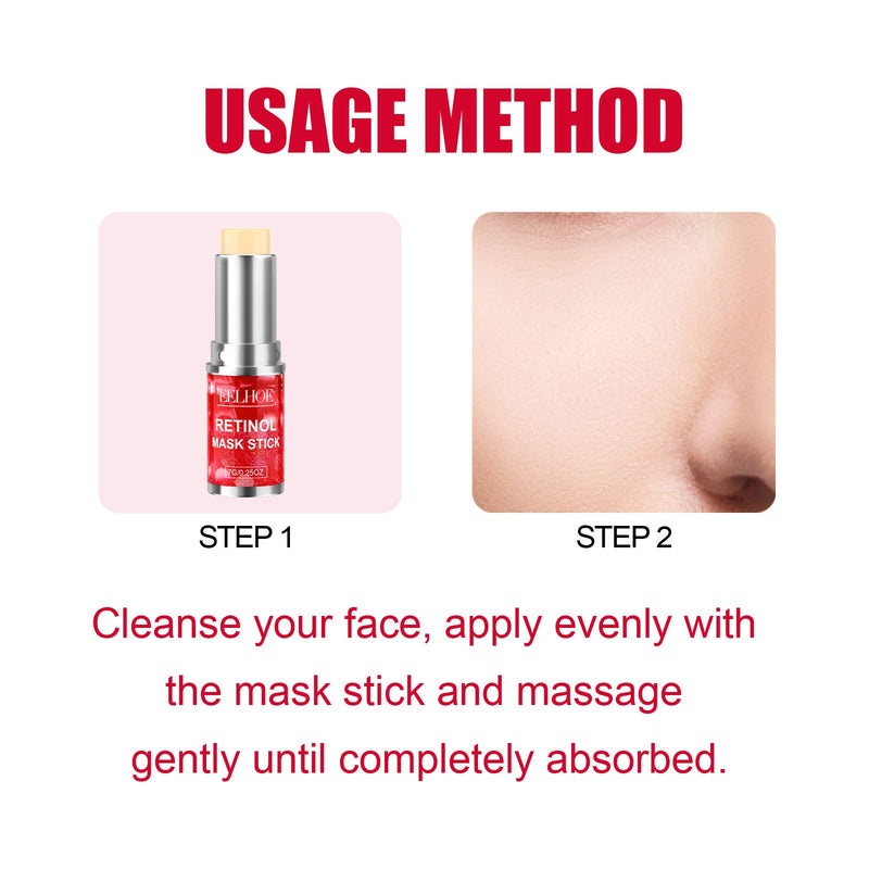 Retinol Mask Stick, Moisturize Dry Skin Tight Elastic Smooth Water