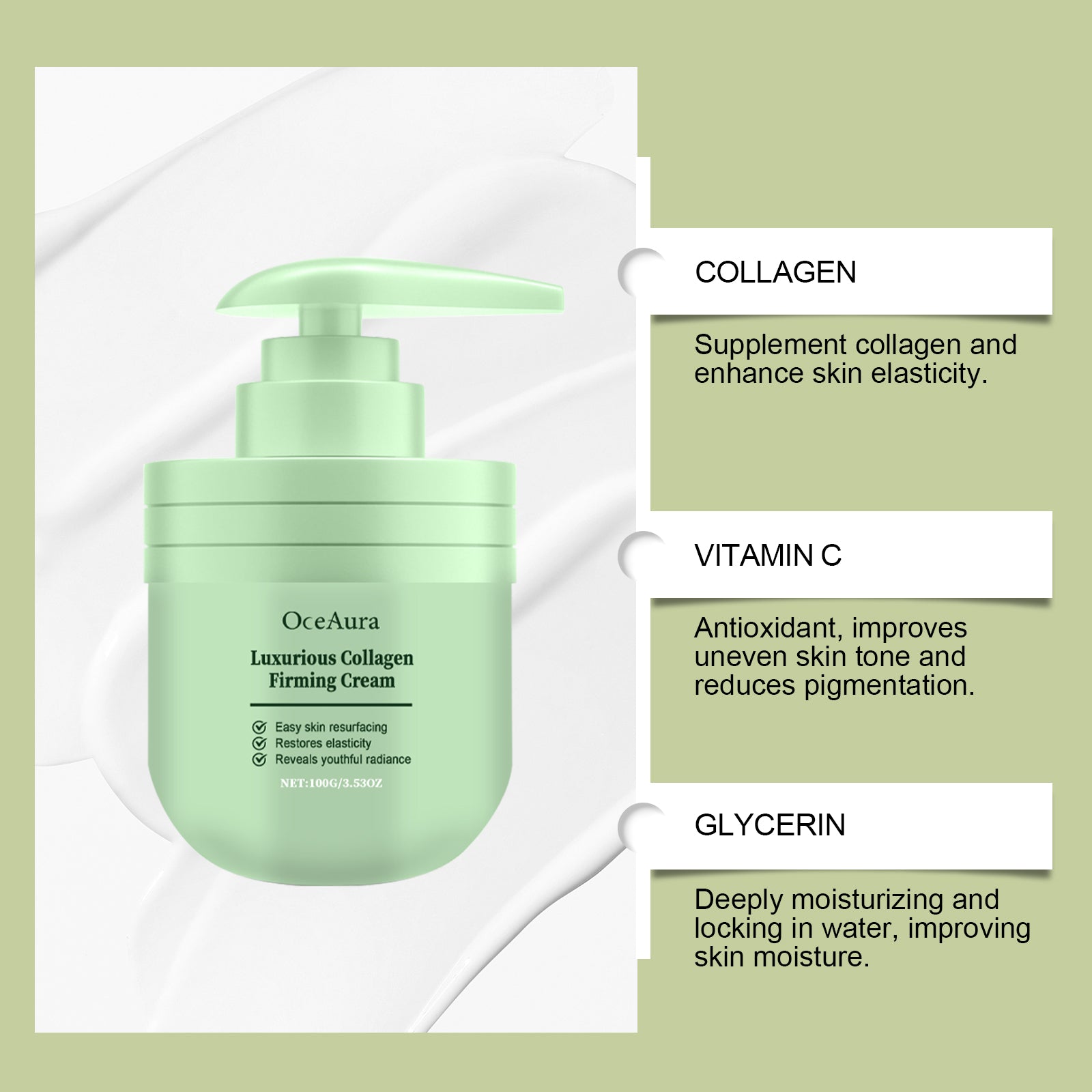 Collagen Firming Cream Hydrates Soft, Firming Skin, Lightening Lines And Rejuvenating Body Cream