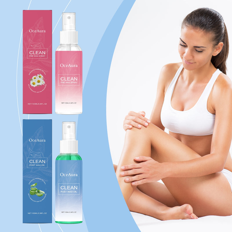 OceAura Before And After Hair Removal Treatment Spray, Gentle Moisturizing Care Skin Hair Cleaning And Moisturizing Treatment Spray
