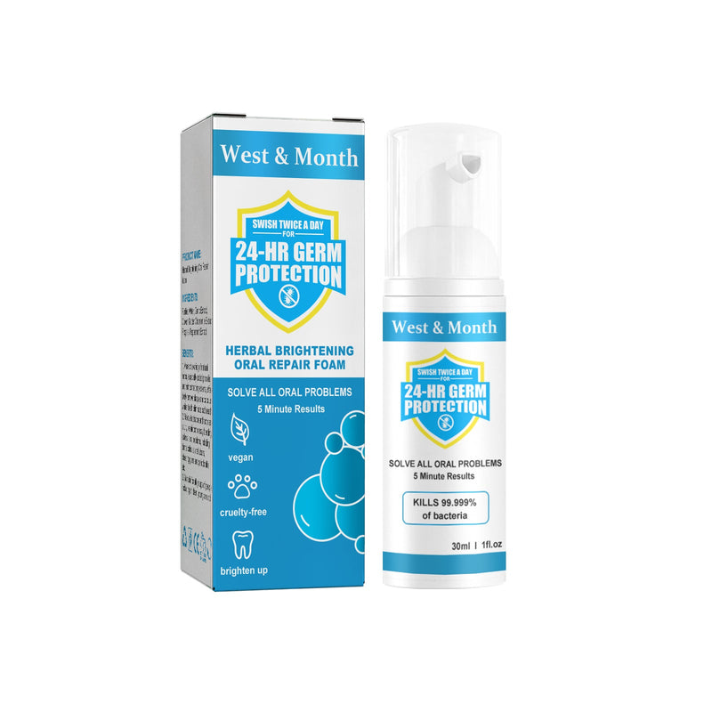 Herbal Brightening Oral Repair Foam, Clean Bad Breath And Teeth Stains With White Teeth Foam