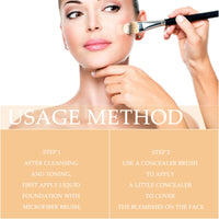 2 In 1 Foundation + Concealer, Blemish Print Natural Concealer Long-Lasting Makeup Invisible Pore Concealer