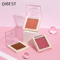 QIBEST Blush Powder Natural Repairing One Rouge Powder Is Not Easy To Take Off Makeup Matte Pearlescent Blush Powder