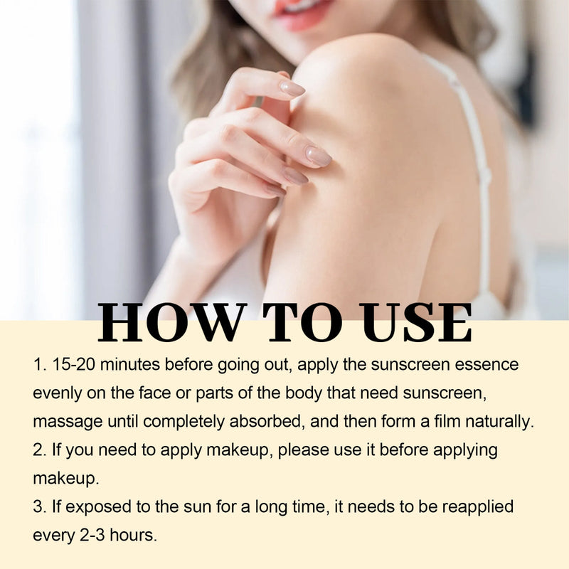 Sunscreen Serum, Outdoor Protection Brightening Skin Hydrating Non-Greasy Moisturizing Skin Protection Serum