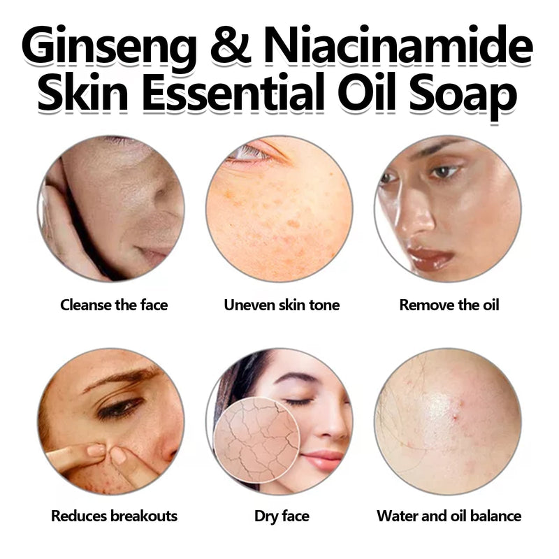 Ginseng Essential Oil Soap Repair Skin Barrier Lightening Acne Moisturizing Moisturizing Skin Cleansing Soap