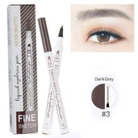 Makeup Micro Sculpture Fine Grain Eyebrow Pen Four Fork Eyebrow Pen Anti Sweating and Non Staining Liquid Eyebrow Pen Four Head