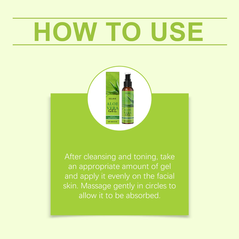 EELHOE Aloe Vera Essence Gel, A Gentle Ingredient, Nourishes And Moisturizes The Skin. It Is A Daily Skin Care Essence