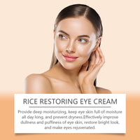 EELHOE Rice Eye Cream Eye Skin Care Brightening Eyes Moisturizing Repair Daily Eye Cream
