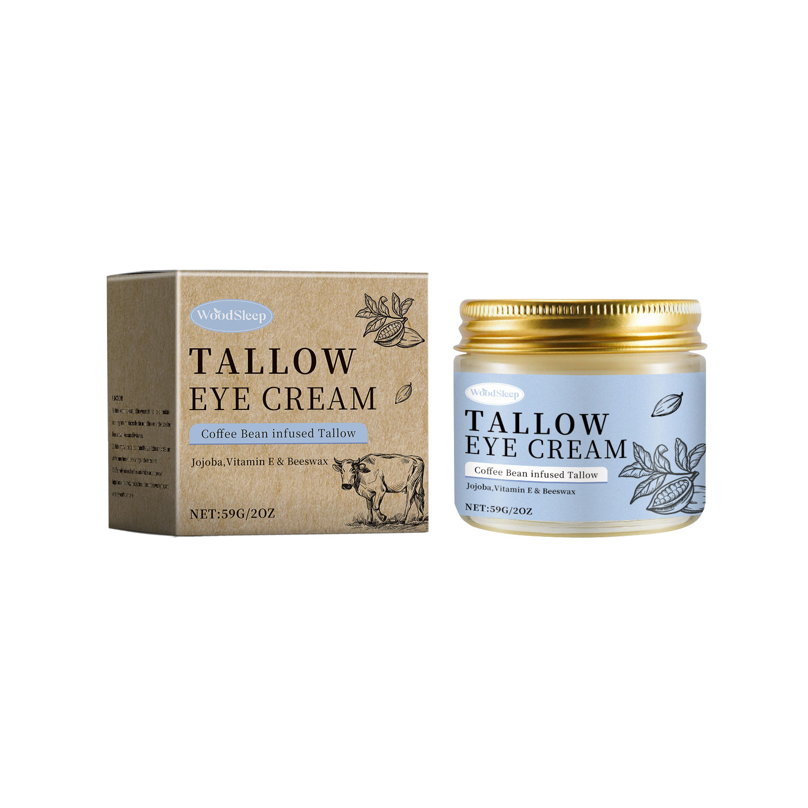 Coffee Grass Fed Butter Eye Cream Nourishes, Smoothes, Tights And Lightly Absorbs Eye Skin