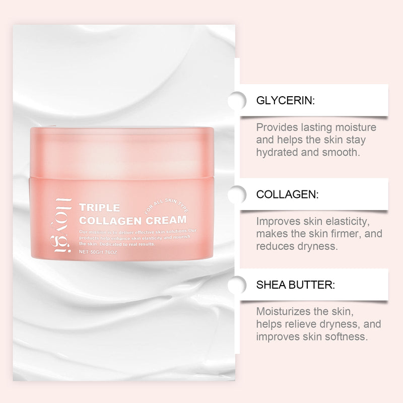 Hoygi Collagen Moisturizing Face Cream Gentle Formula To Improve Dry Skin Hydrating Soft Smooth Facial Skin