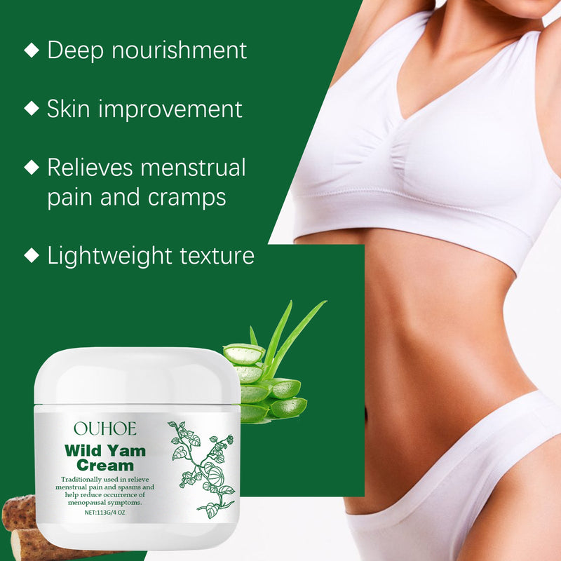 Wild Yam Cream Relieves Menstrual Stomach Pain And Moisturizes Skin With Body Massage Treatment Cream