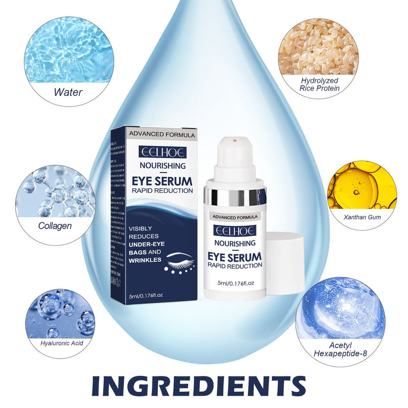 EELHOE Eye Repair Essence Moisturizes, Hydrates And Lightened Eye Lines, Strengthens, Lifts And Smooths Fine Lines