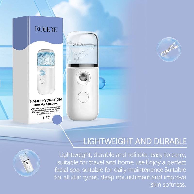 EOHOE Facial Steam Engine, Facial Moisturizing, Moisturizing And Cleaning Pores Household Portable Steaming Face Beauty Hydration Device