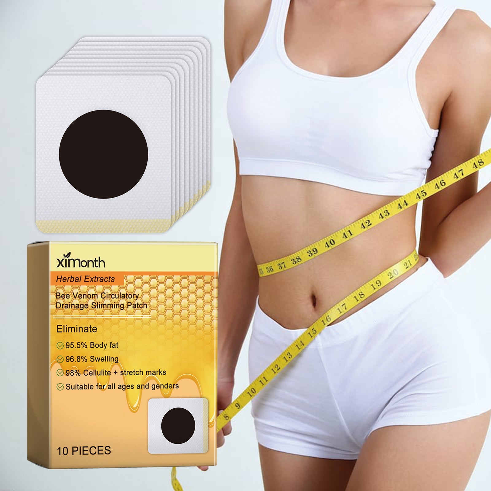 Beauty And Care, Firming Body Light Treatment Show Off The Body Herbal Essence Nourish The Body Navel Patch