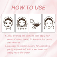 Ouhoe Peach Hair Removal Cream Gentle Non-Irritant Cleaning Ladies Facial Lip Hair Quick Hair Removal Cream