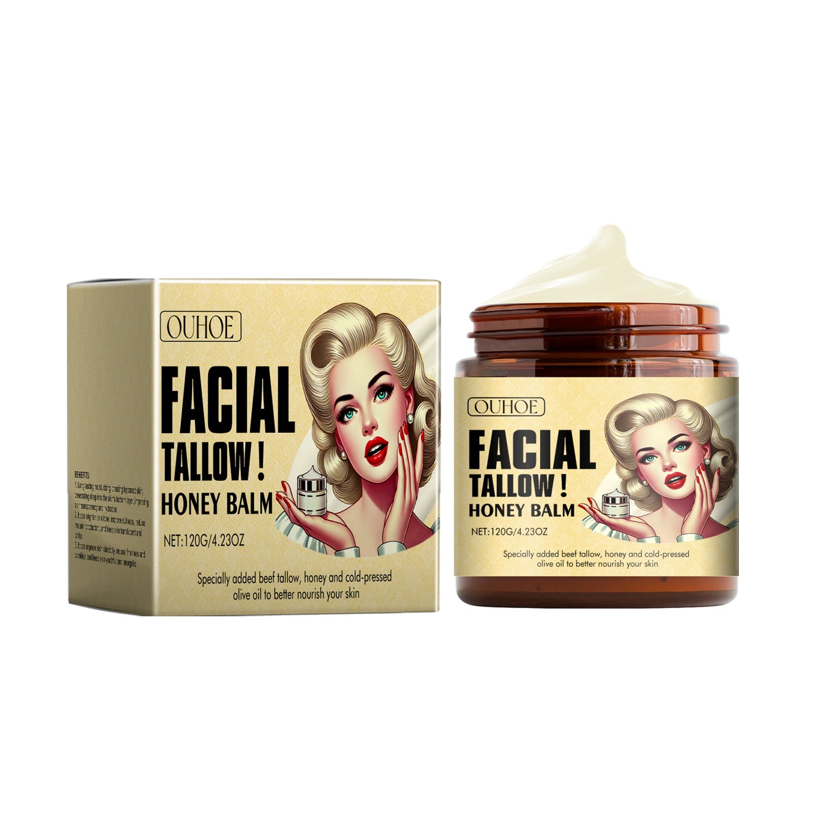 Tallow Honey Moisturizer For Deep Body Moisturizing, Hydrating And Maintaining Skin Elasticity