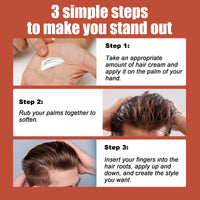 Styling And Care Hair Cream, Strong Hair Styling Moisturizing Shine Long-Lasting Styling Natural Volumizing Cream
