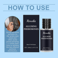 Roxelis Personality Men's Perfume Bergamot, Fragrance Stay Fragrance Lasting Release Male Charm Couple Dating Atmosphere Perfume