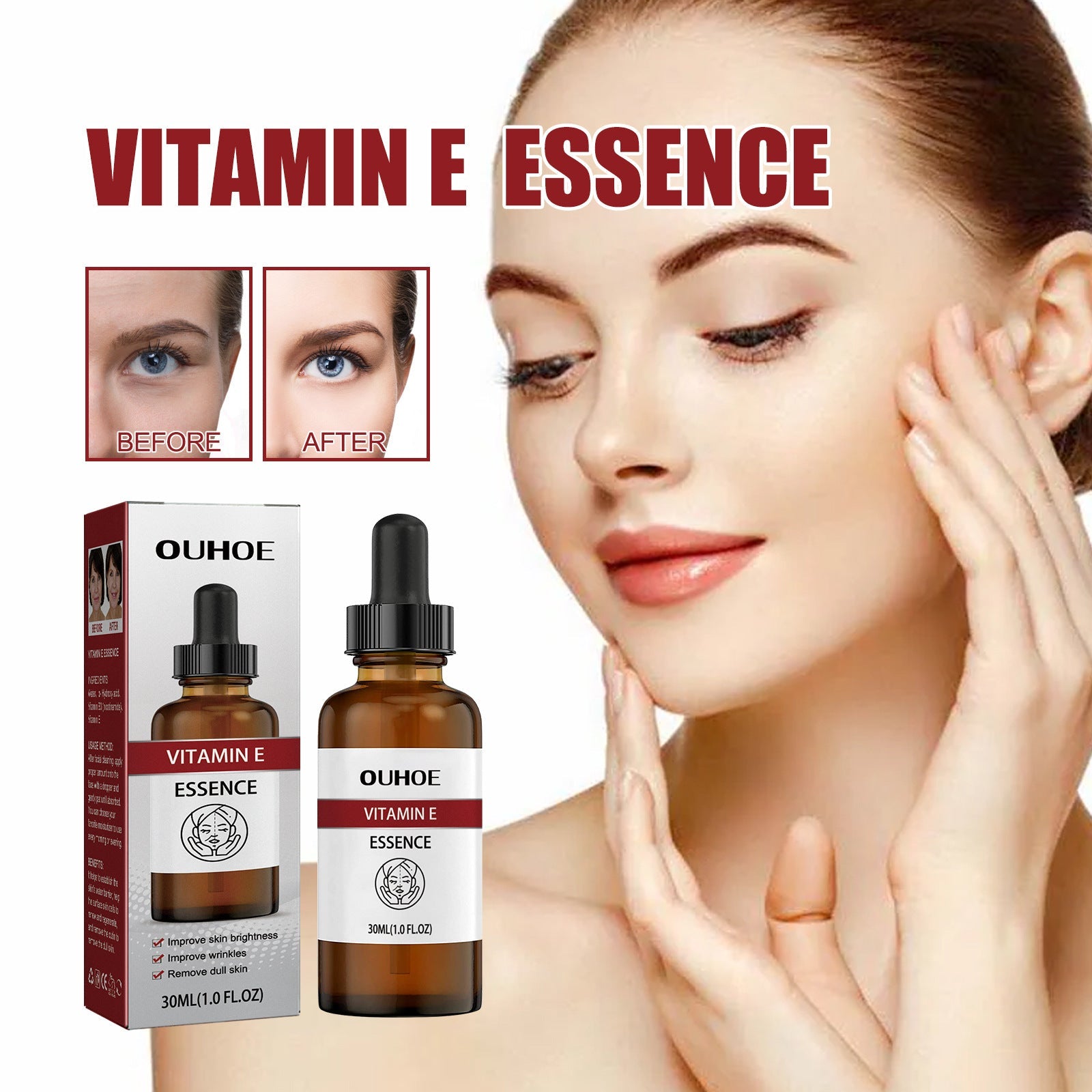 Vitamin E Essence, Carry Bright Color Of Skin Hydrating Fade Wrinkles Wrinkle Moisturizing Essence
