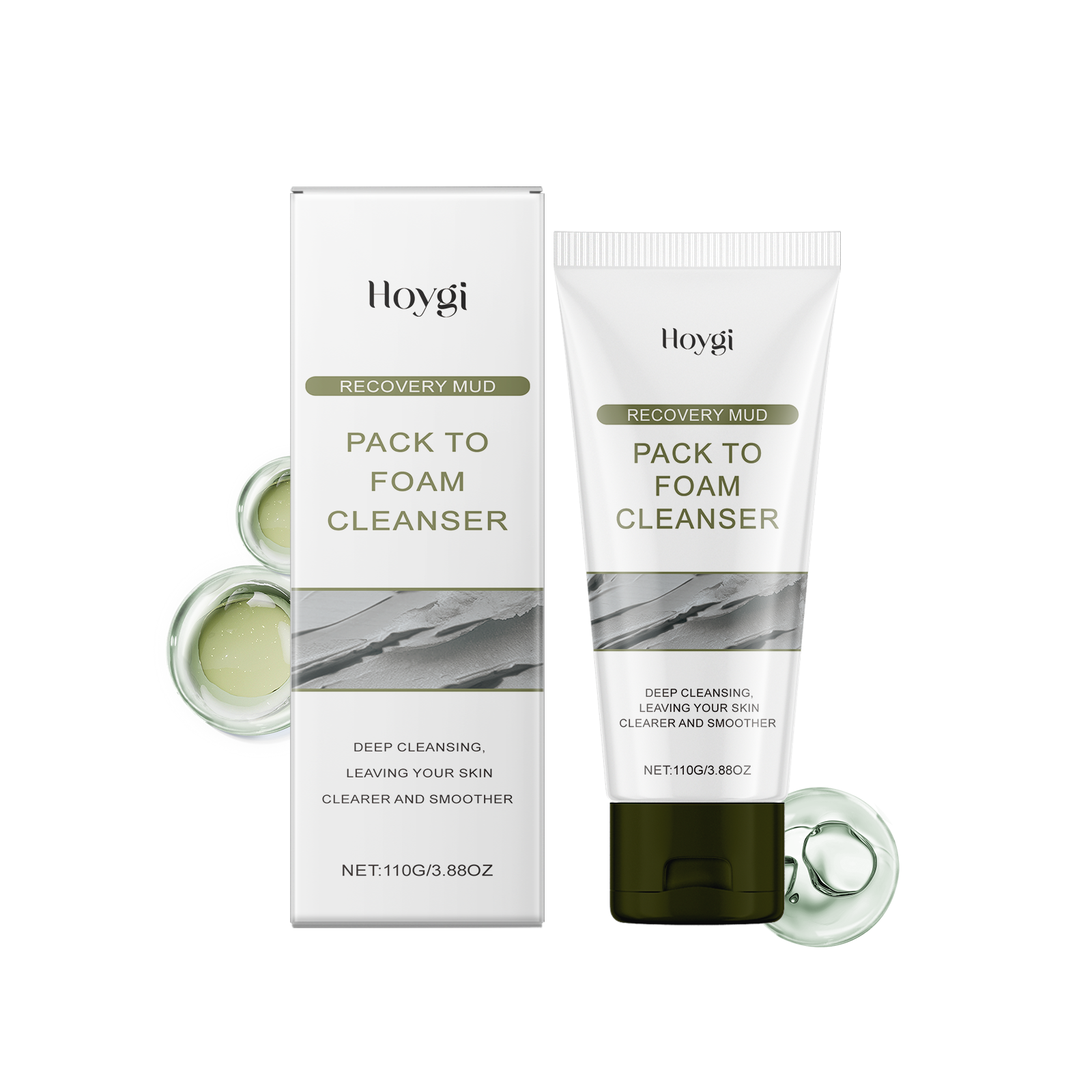 Hoygi Firming Cleaning Mud Mask Gentle Ingredients Moisturize and Moisturize Cleansing Facial Skin Exfoliating Mud Mask