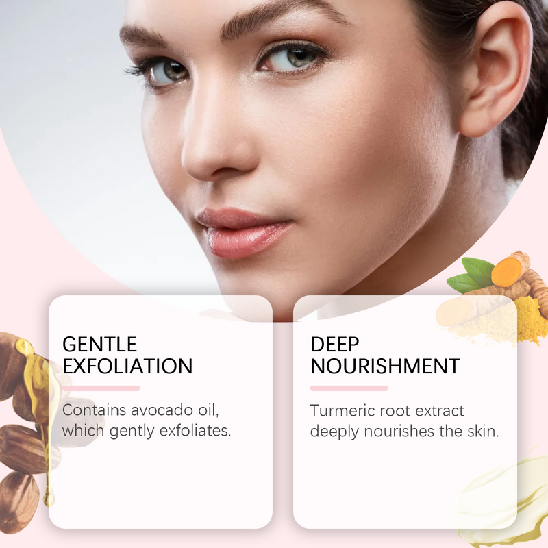 Turmeric Beauty Scrub Gently Cleanses Body Skin Exfoliating Soft Moisturizing Moisturizing Scrub
