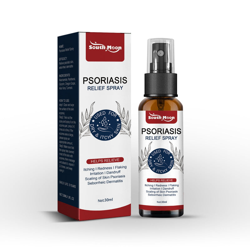 South Moon Psoriasis Relief Spray, Relieve Skin, Hands And Feet Redness Peeling Itch Repair External Care